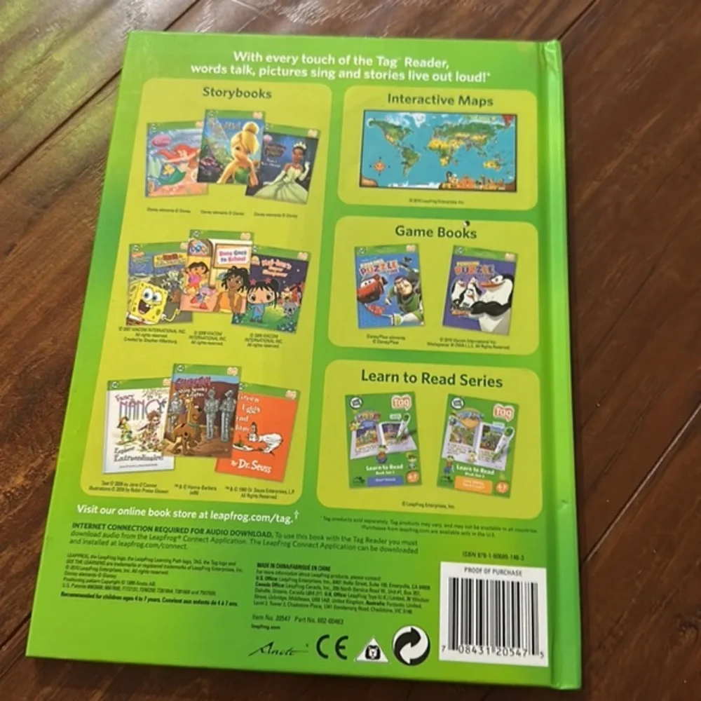 LeapFrog Tag Books Lot 4 Disney Tangled Up Princess Dora LeapReader Leap Frog